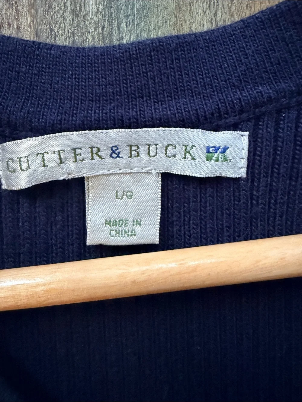 Cutter & Buck Men's Blue Solid V-Neck Sleeveless Knit Sweater Vest Size L Preppy